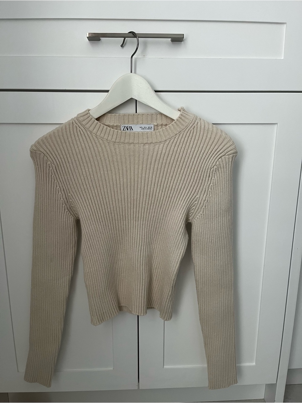 Zara rib knit fitted sweater